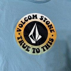 Volcom Stone True To This Blue Graphic T-Shirt Size Large