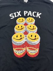 Joe Boxer Men’s XL Six Pack Novelty T Shirt Smiling Cans Humorous Joe Six Pack