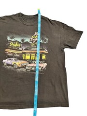 J Galt Shirt Mens One Size Black 1984 Al Burgers Drive In Vintage 80s USA T Shir