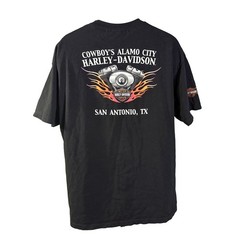 Harley-Davidson T-Shirt Mens XL Black San Antonio Texas Cowboy’s Alamo City