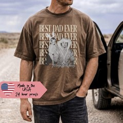 Custom Dad Photo Shirt Personalized Fathers Day Gift Bootleg Y2K Tee