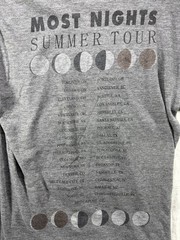 fun Band Most Nights Summer Tour T Shirt M Heather Grey Moon Phase Graphic Tee