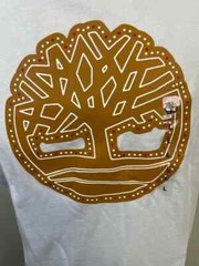Timberland Men’s Short Sleeve Cookie Tree Logo Holiday T-Shirt a28vt-100 SIZE M