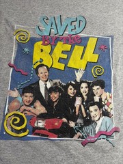 Men’s Saved by the Bell Short Sleeve Tee Shirt Size Size Medium Gray