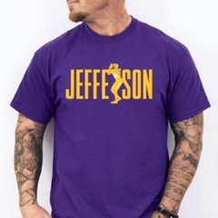 JEFFERSON 18 | Minnesota Football theme Soft Ring Spun Pre-Shrunk Cotton T-Shirt