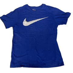 Nike Shirt Mens Large Blue The Nike Tee Swoosh Logo Athletic Cut Embroidered