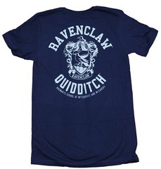 Harry Potter Adult New T-Shirt – Ravenclaw Lapel Quidditch Logo Back
