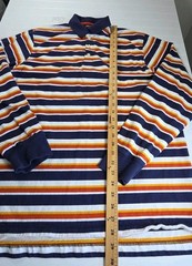 Vtg Finish Line Shirt Mens 2XL Multicolor Cotton Long Sleeve Rugby Finl365