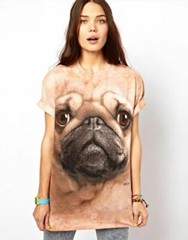 The Mountain Big Face Pug Dog Puppy Cotton Tie Die Animal T-Shirt Adult XL-5X