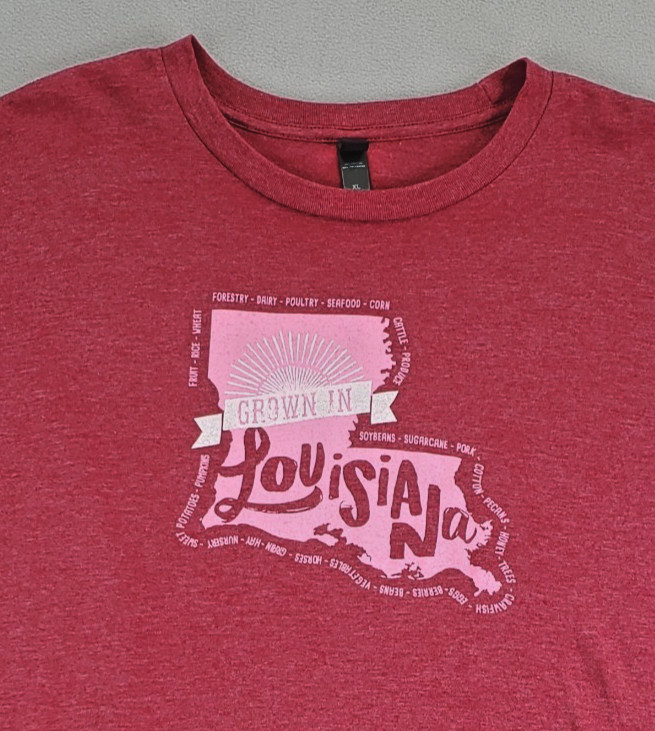 Louisiana Women in Agriculture Shirt Unisex XL Red Pink Soft Ring Spun 2018 Conf