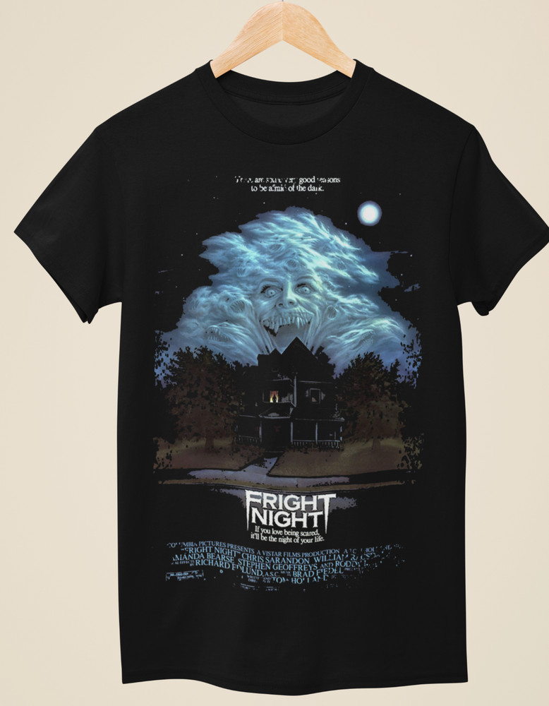 Fright Night Movie Black T-Shirt Tee Size S-5XL Cotton