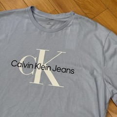 Calvin Klein Jeans Men’s Graphic Logo T-Shirt Size L Light Blue Crew Neck