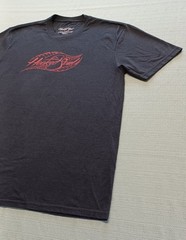 Hooked Soul Fishing Brand T-Shirt Dark Gray Hammerhead Shark Graphic Size Small