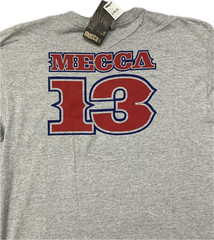 Mecca USA Vintage Y2K Hip Hop Varsity Script Graphic Tee Gray Size L NWT