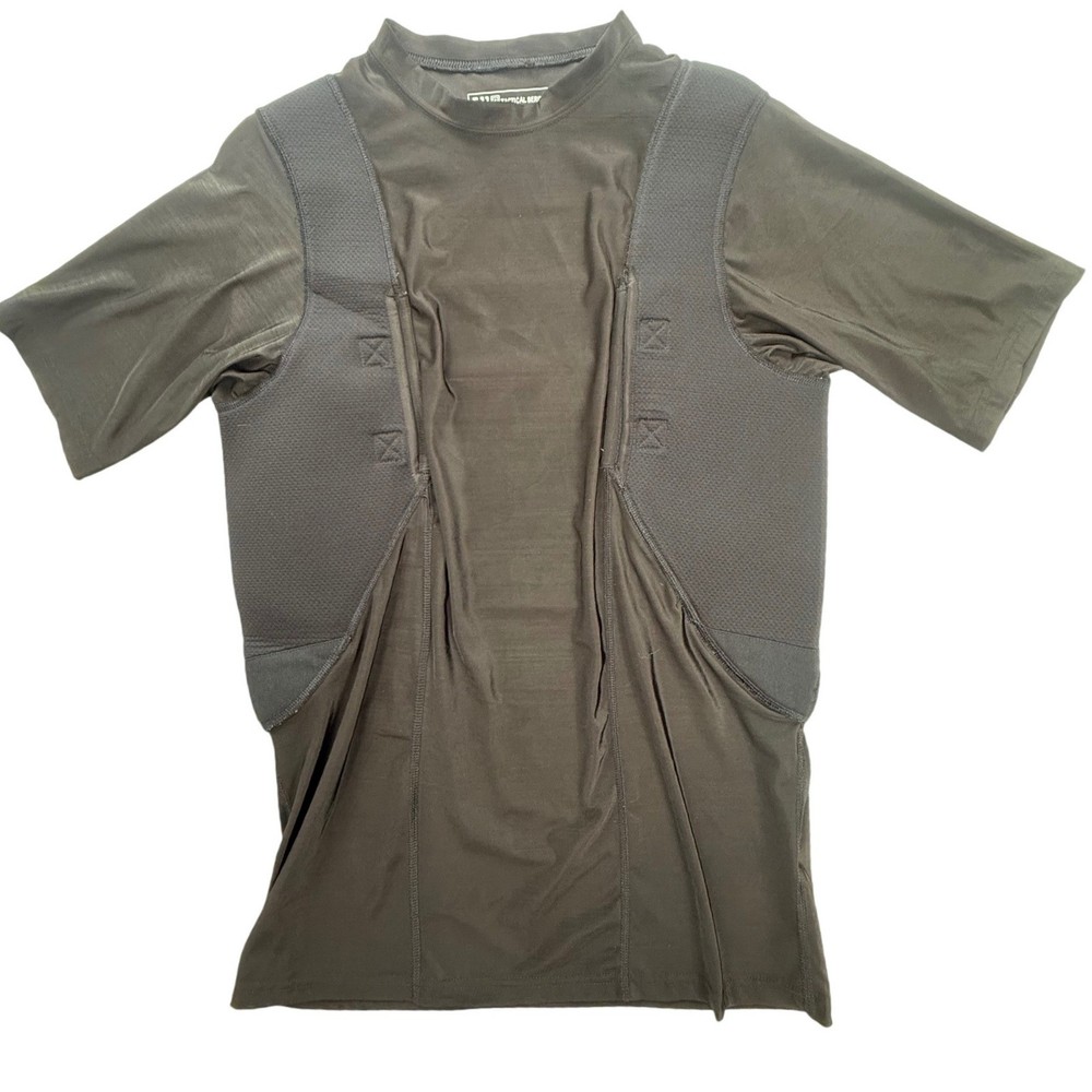 5.11 Tactical Series Men XL Holster Shirt Black Concealed Carry Compression Tee