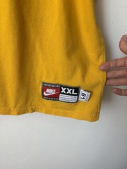 Vintage Nike Lakers Center Swoosh Heavyweight Embroidered Yellow T Shirt XXL