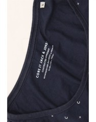 JACK & JONES Mens Vest Top Small Navy Blue Spotted Cotton DG75