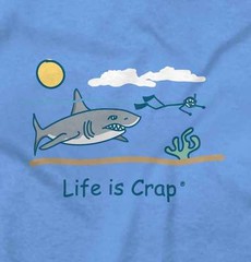 Life is Crap Sucks Snorkel Scuba Dive Funny Mens Casual Crewneck T Shirts Tees