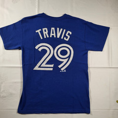 Majestic MLB T-Shirt Blue Jays Travis 29 M Mens Made in Mexico Retro Look
