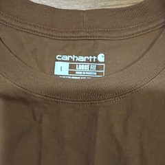 Carhartt Men’s L T-Shirt Brown Short Sleeve Crew Neck Loose Fit Pocket K87-M