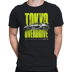 Tokyo Overdrive Racing Car Lap Time T-shirt