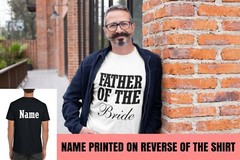 Personalised FATHER OF THE BRIDE T SHIRT Marriage Groom Custom NOVELTY STAG