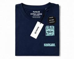 Hurley Men’s Navy Everyday T-Shirt Short Sleeve with Soft Cotton Pocket Size XL