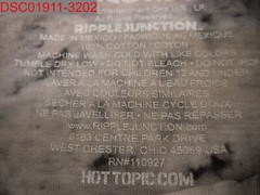 Hot Topics x Death Row Records Adult Black Bleach Wash Logo T-Shirt L 1161019