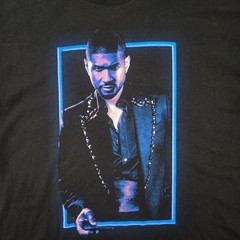 USHER The Vegas Residency 2022 T-Shirt Sz XL Black Double-Sided Concert R&B