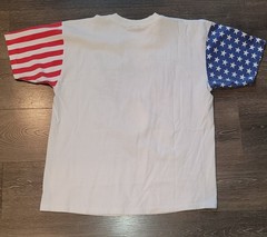 Vintage Betty Boop Diamond Dust XL Las Vegas USA Flag Sleeve T Shirt