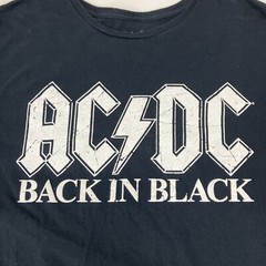 AC/DC Back In Black T Shirt Size: XL Black 100% Cotton