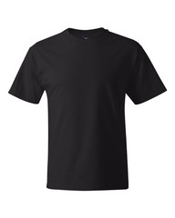 Lot of 3 Hanes Beefy-T Ring-spun Blank Plain T-Shirt Crewneck 5180 Black Large