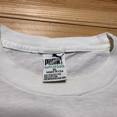 Vintage 80s Puma Big Spellout Logo Sportswear Single Stitch Graphic Shirt USA XL