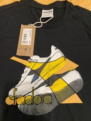 Diadora T-SHIRT SS ARCHIVE Black Size S/M *New