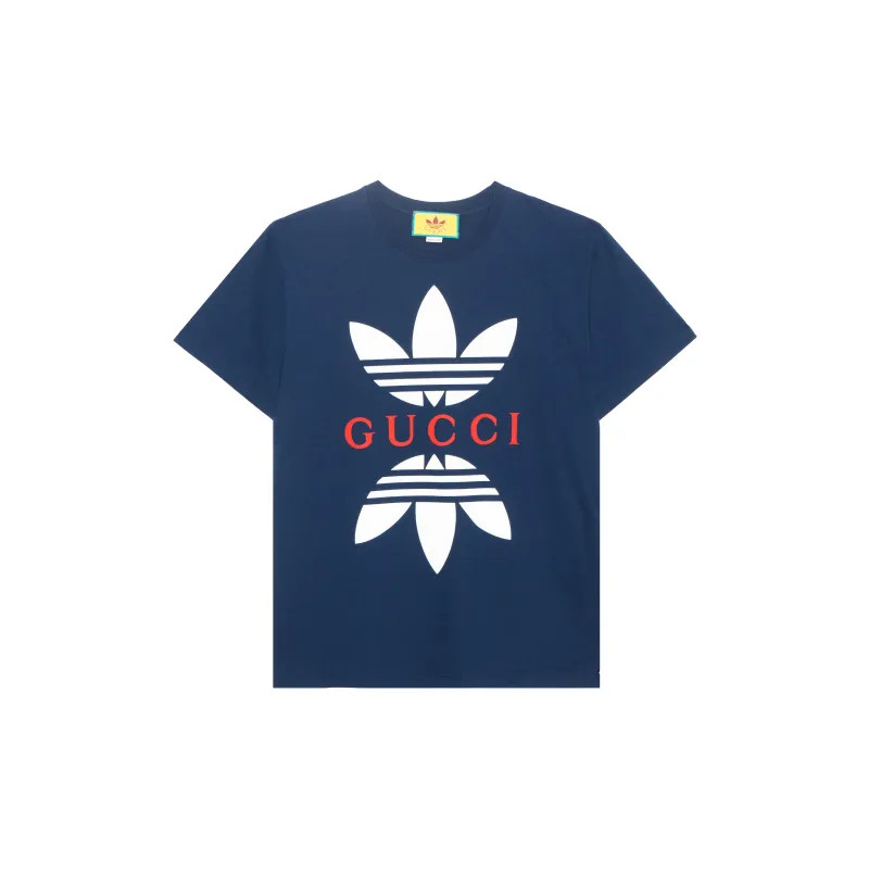 Gucci x Adidas Cotton Jersey T-shirt Men’s Blue 548334-XJEMJ-4622
