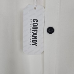 Coofandy Full Button Up Long Sleeve Crew Neck Shirt Men’s Size XXL NWT