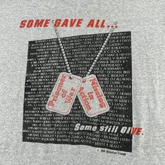 Vintage Vietnam War T Shirt MIA POW Dog Tags Single Stitch Fits Mens M/L 80s USA