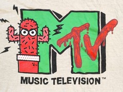 MTV Music Television Short Sleeve Graphic T-Shirt Adult sz Med Cactus Viacom