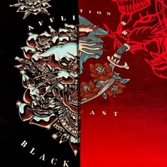 Affliction Black Label Men/Unisex Skull Graphic T-Shirt Black/Red Crew Neck XL