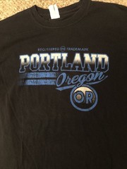 Portland Oregon Long Sleeve T Shirt Blue Medium Portland OR Registered Trademark
