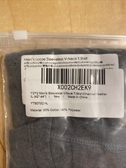 Men’s Loose Sleeveless V-Neck T-Shirt / Charcoal Heather Size L
