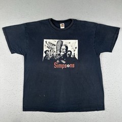 Vintage The Simpsons Sopranos Shirt Men’s 2XL Black TV Show Distressed