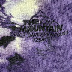 The Mountain 2003 David Penfound Wolf Spirit Tie Dye T-Shirt Purple 2XL Vintage