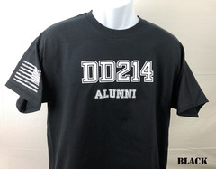 DD-214 Alumni T Shirt From American Warrior Veteran T Shirt with Flag 114