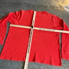 Vintage Polo Jeans Ralph Lauren Embroidered Thermal Shirt Mens XXL L/S Red USA
