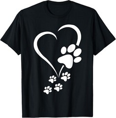 Dog Paw Heart Baby Dogs – Dog Paws Hearts Dog Paw Print T-Shirt