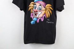 Vintage 90s Streetwear Mens XL Hand Painted Clown Short Sleeve T-Shirt USA