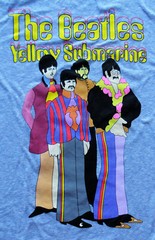 The Beatles Yellow Submarine Mens Blue 50th Anniversary Subafilms T-Shirt 3XL