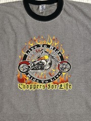 Vintage Choppers For Life Live To Ride Ride To Live Belton Shirt USA Excellent