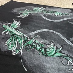 Vintage Tapout MPS Shirt Mens L Black Green Foil Skull Snake MMA UFC Fight Y2K